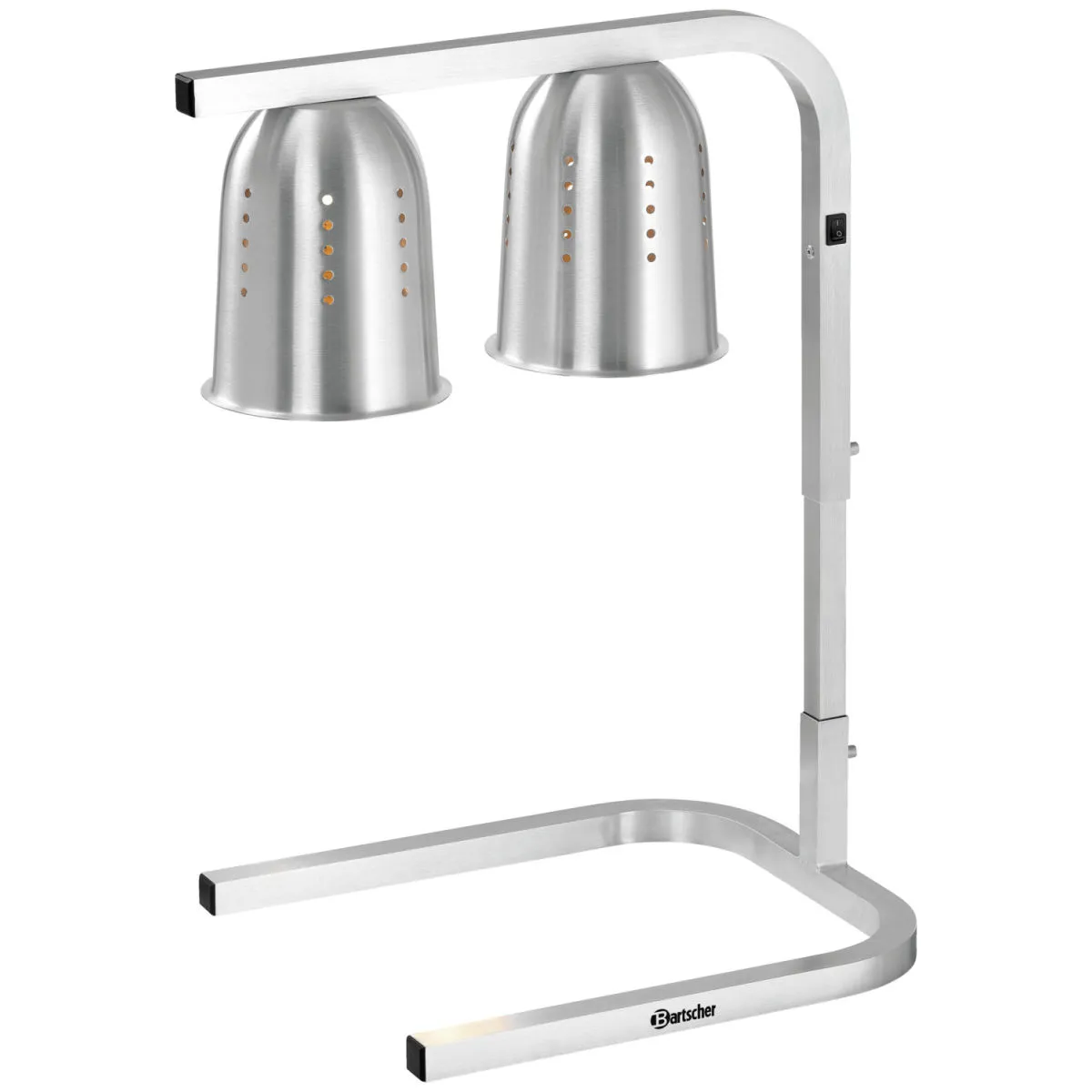 Bartscher Ponte riscaldante Gastronorm 1/1 con 2 lampade riscaldanti; 55 cm (H); argento