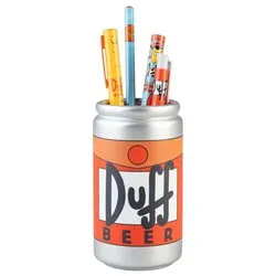 Porta penne (7x12,4cm) Duff Beer con set cancelleria THE SIMPSONS Arancio e Silver LAPSDE07