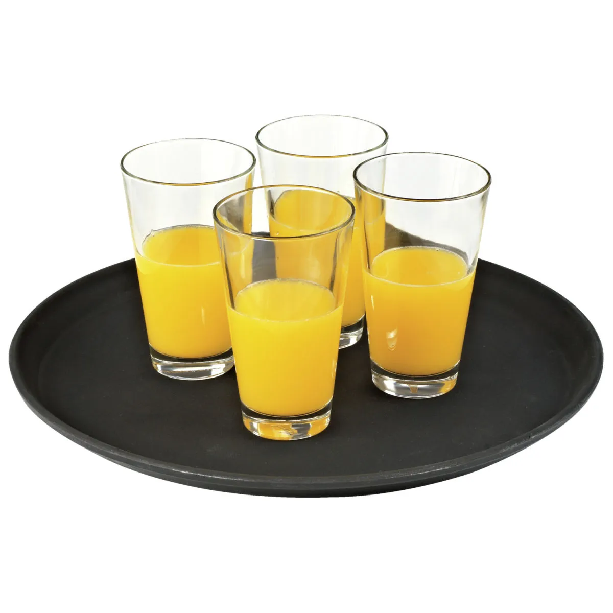 PULSIVA Vassoio antiscivolo Platter rotondo; 40 cm (Ø); nero; rotonda
