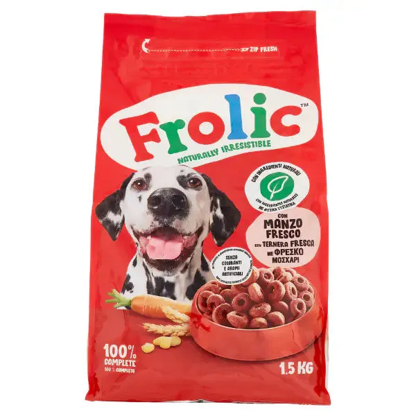 Frolic Complete Dog con Manzo Carote e cereali 1,5 kg - Croccantini per cani