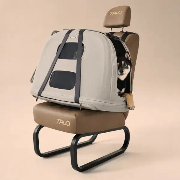 Trasportino da viaggio per animali domestici con sistema IsoFix integrato Crispin Tavo Large Grigio - Trasportino cane