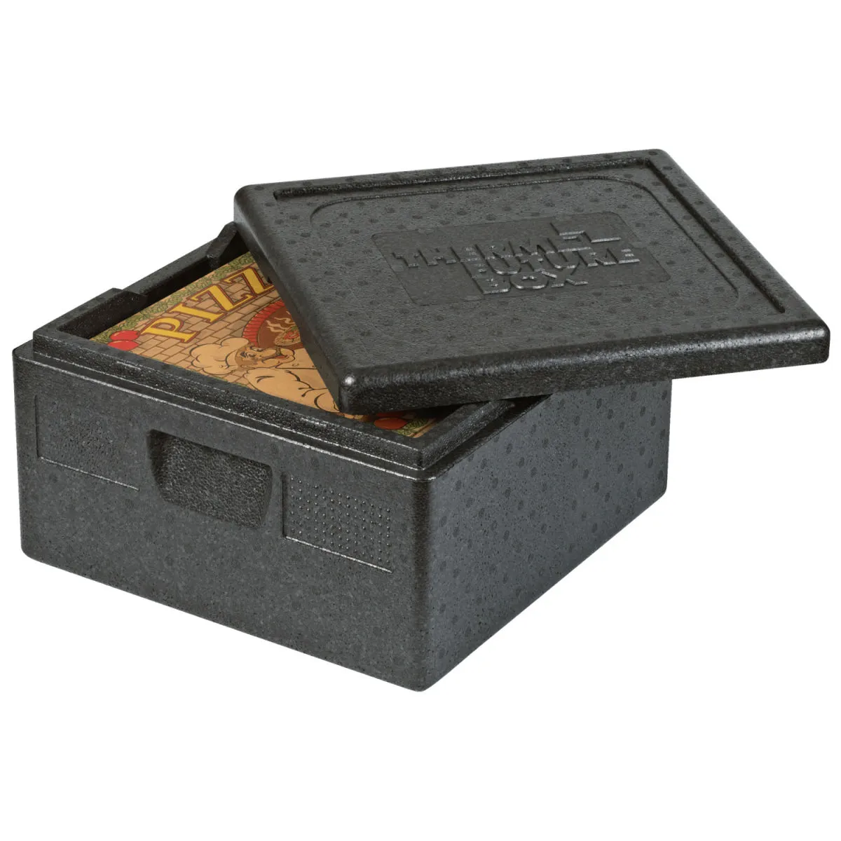 PULSIVA Contenitore isotermico Pizza; 21000 ml, 41x41x24 cm (LxLxH); nero