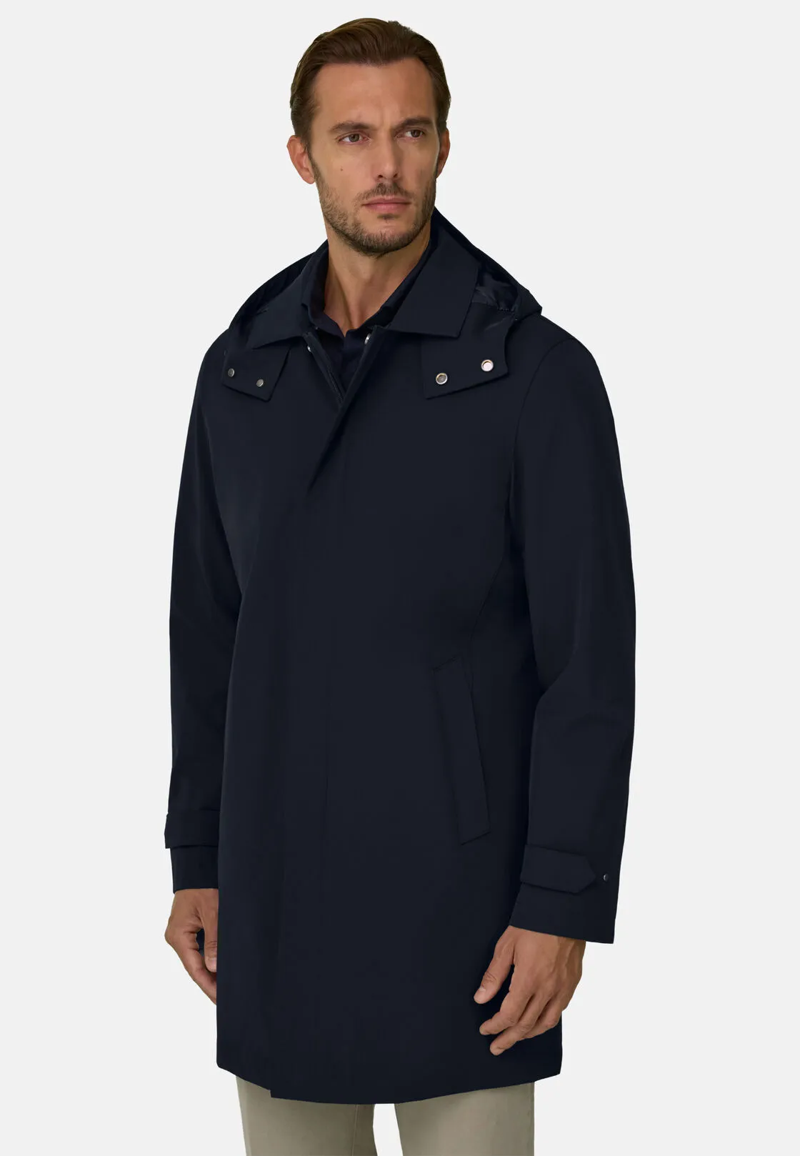 Boggi, Impermeabile In Nylon Tecnico B Travel, Uomo, Navy, Taglia: XXXL