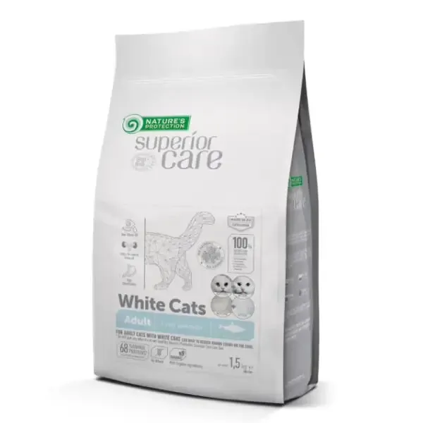 Nature’s Protection Superior Care Cat White Cats Grain Free con Pesce Azzurro 7 kg - Croccantini per gatti