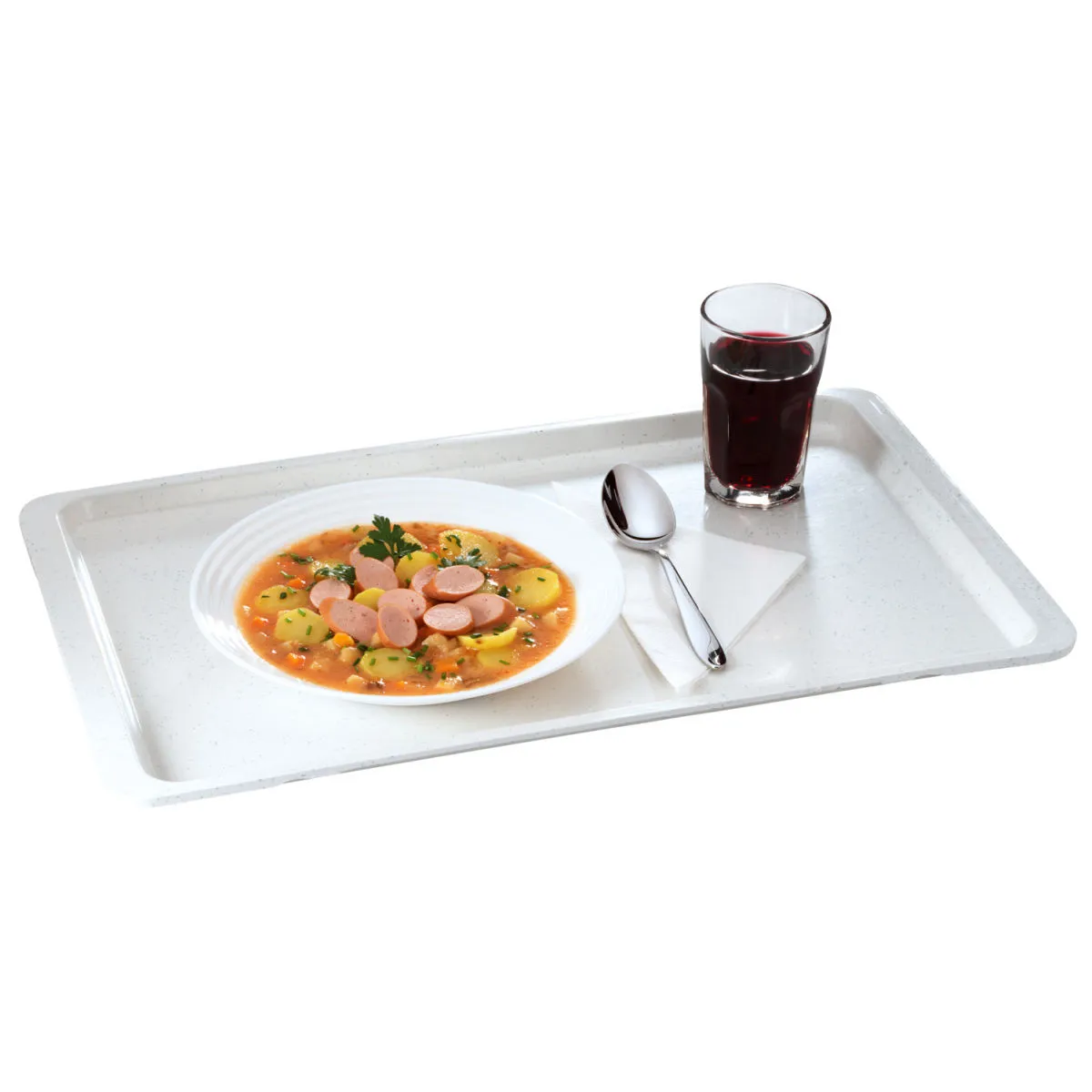 12x PULSIVA Vassoio mensa; GN 1/1, 53x32.5 cm (LxL); grigio; rettangolare; 12 pz. / Pacco