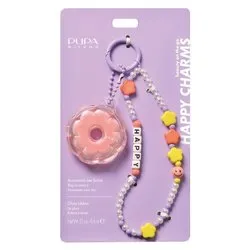 Happy charms braccialetto happy moschettone lilla + lip gloss sugar pink