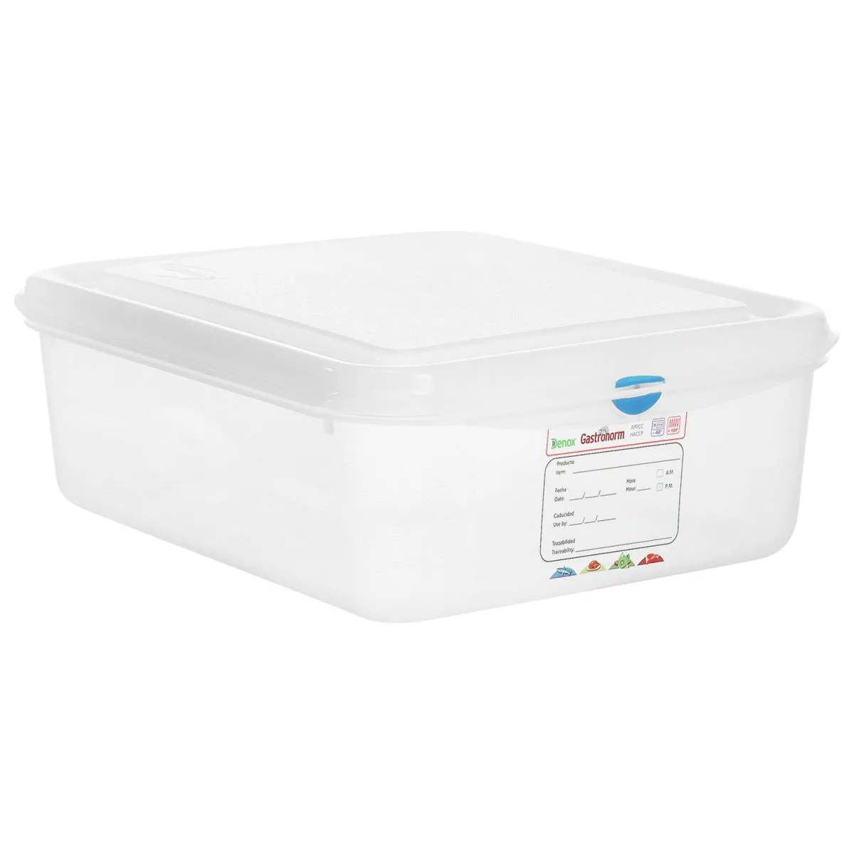 6x Denox Contenitore polipropilene Dena GN 1/2; GN 1/2, 6.5 l, 32.5x26.5x10 cm (LxLxP); trasparente; 6 pz. / Pacco