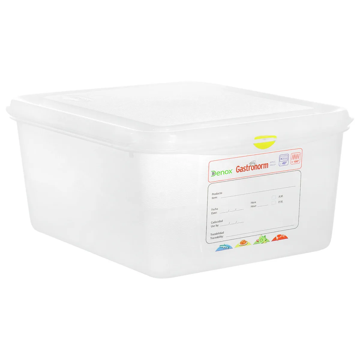 6x Denox Contenitore polipropilene Dena GN 1/2; GN 1/2, 10 l, 32.5x26.5x15 cm (LxLxP); trasparente; 6 pz. / Pacco