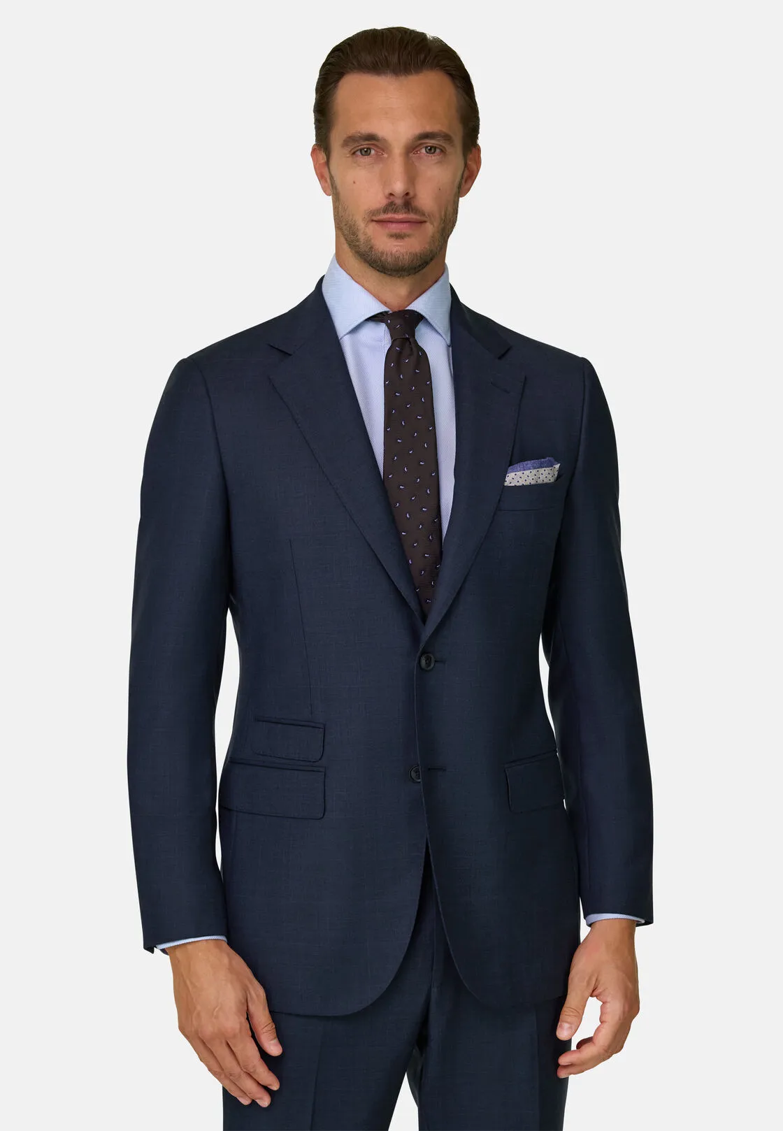 Boggi, Abito Principe Di Galles In Lana, Uomo, Navy, Taglia: 52