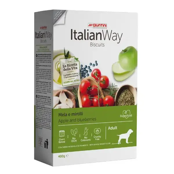 ItalianWay Biscuit Adult 400g Mela e mirtilli