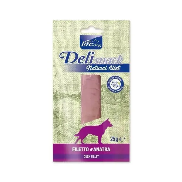 Life Dog Filetti Bolliti Snack Cane 25 gr Anatra (scadenza: 31/03/2027)
