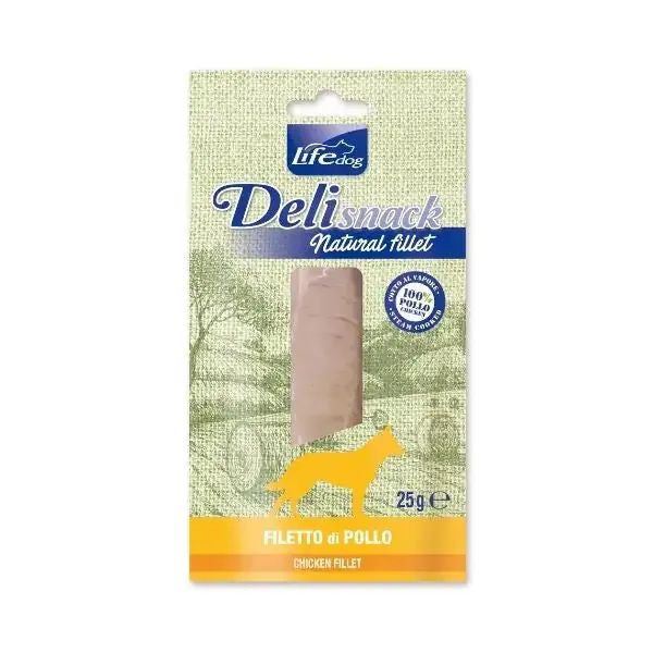 Life Dog Filetti Bolliti Snack Cane 25 gr Pollo