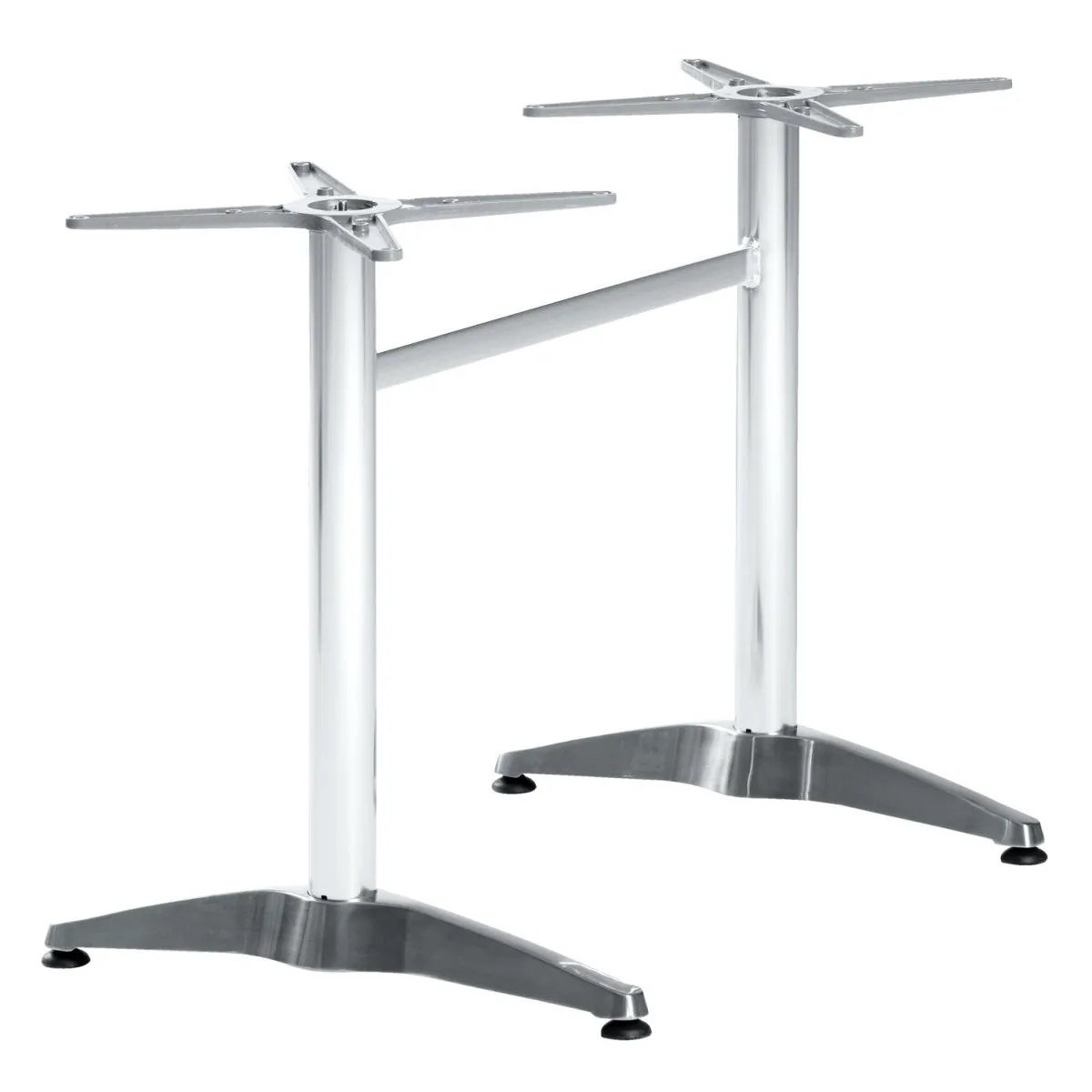 PULSIVA Base tavolo alta Keto in alluminio; 107x60x70 cm (LxLxH); argento