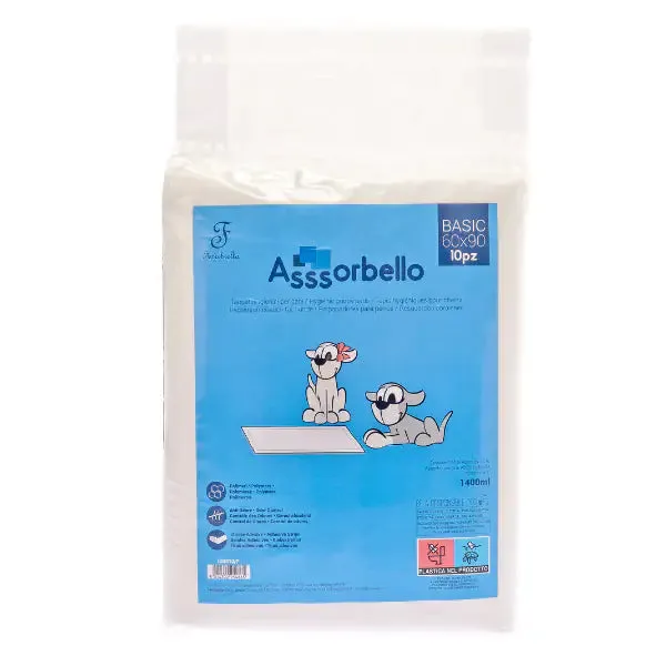 Tappetini Igienici Assorbello Basic Ferribiella 10 pezzi 60x90 cm