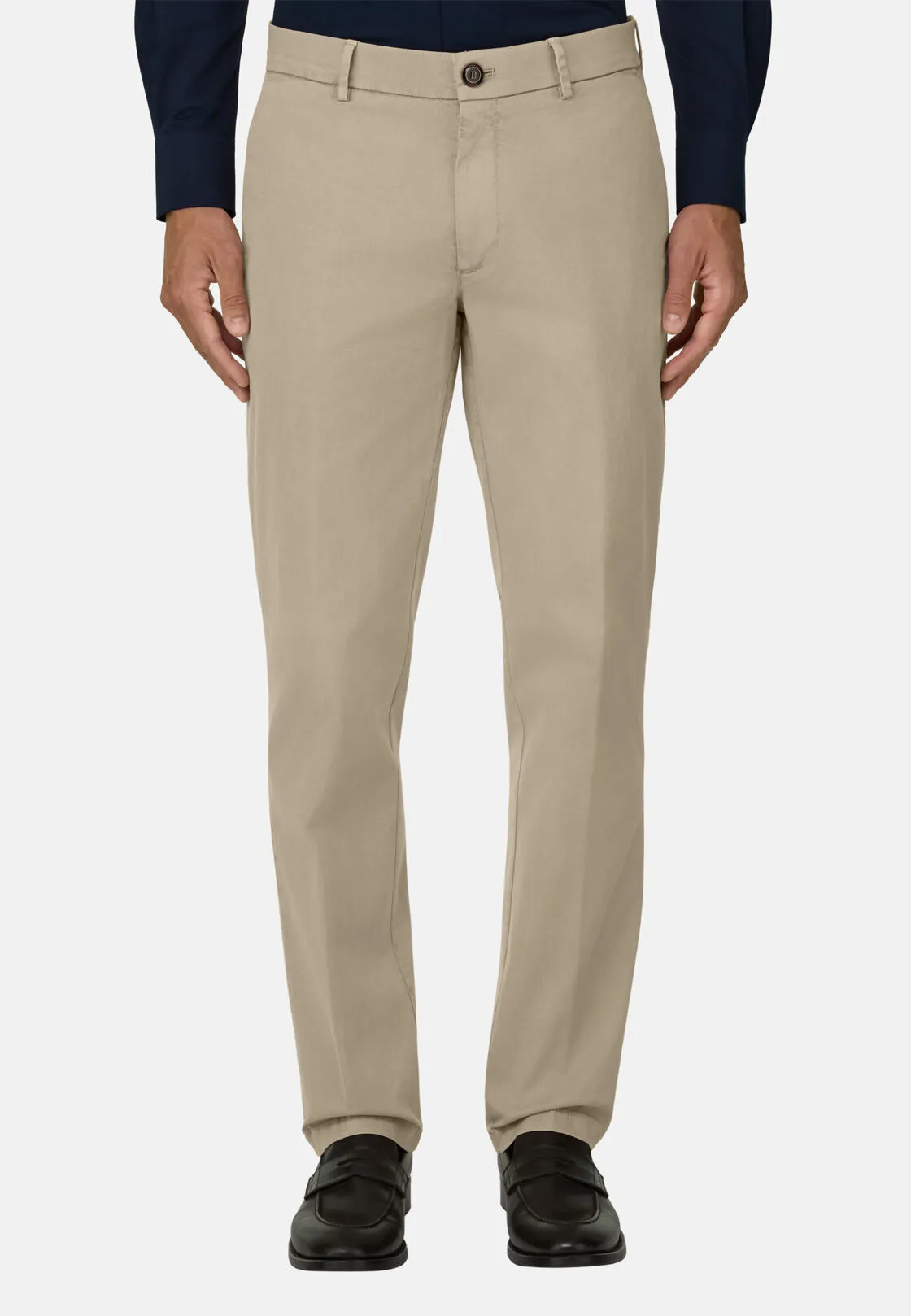 Boggi, Pantaloni In Cotone Elasticizzato, Uomo, Taupe, Taglia: 38