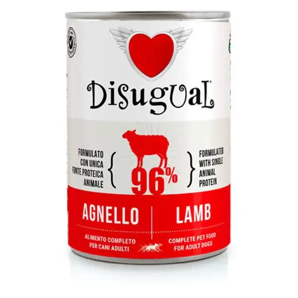 Disugual Monoproteico Grain Free 400 gr Agnello - Umido monoproteico cane