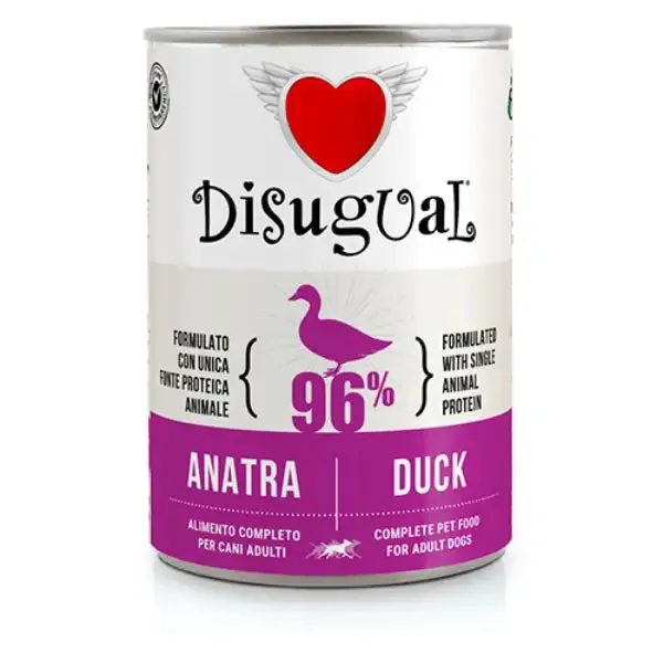 Disugual Monoproteico Grain Free 400 gr Anatra - Umido monoproteico cane