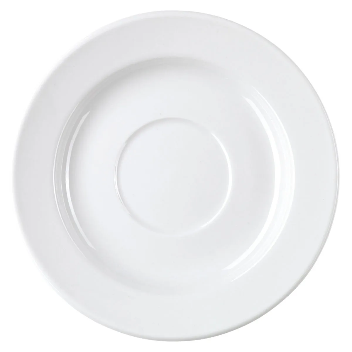 6x PULSIVA Piattino tazzina caffè Rondon; 12 cm (Ø); bianco; rotonda; 6 pz. / Pacco