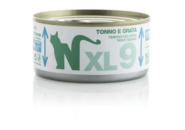 Natural Code XL 170 gr 09 - Tonno ed orata - confezione da 24 pezzi - Cibo umido per gatti