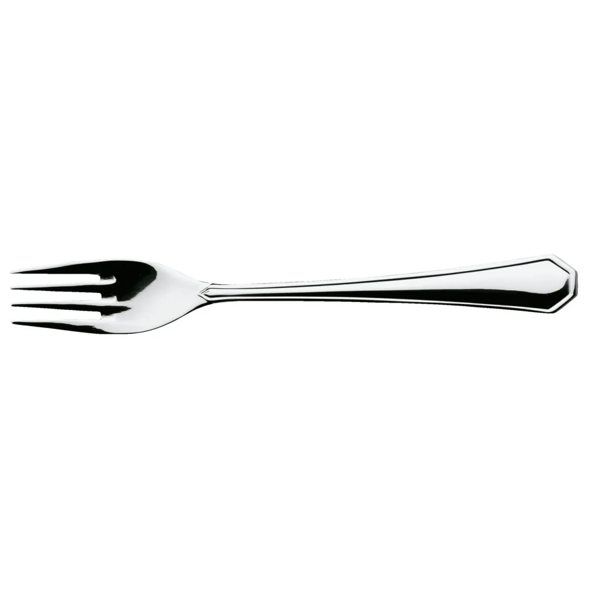 12x PULSIVA Forchetta antipasto / dessert Tunis Basic; 17.7 cm (L); argento, manico argento; 12 pz. / Pacco
