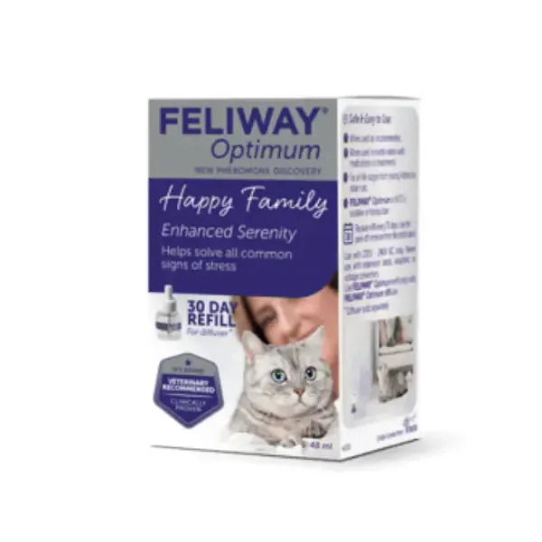 Feliway Optimum diffusore anti ansia per ambienti domestici Gatto per gatti Ricarica - Antiansia per gatti