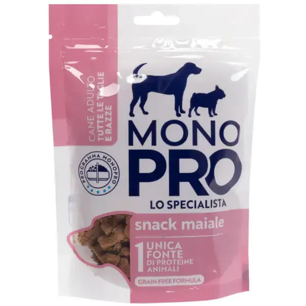 Monopro lo specialista Dog Adult All Breeds Biscotti Grain Free 100 gr Maiale