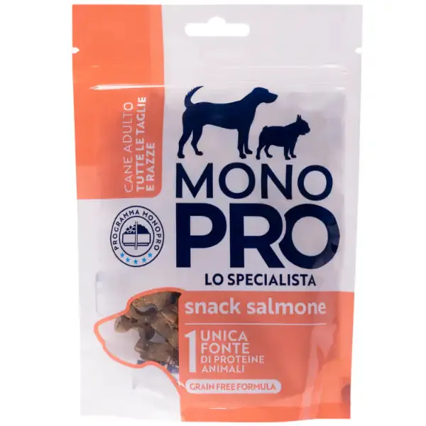 Monopro lo specialista Dog Adult All Breeds Biscotti Grain Free 100 gr Salmone