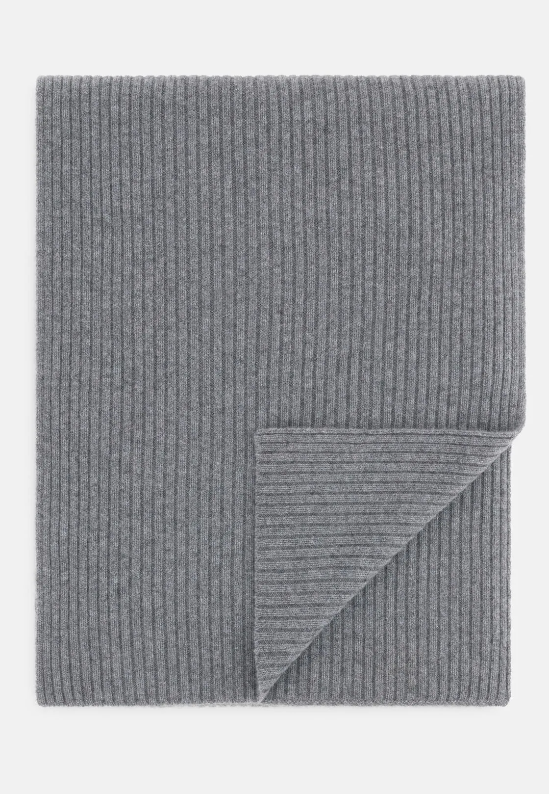 Boggi, Sciarpa A Coste In Cashmere, Uomo, Light grey