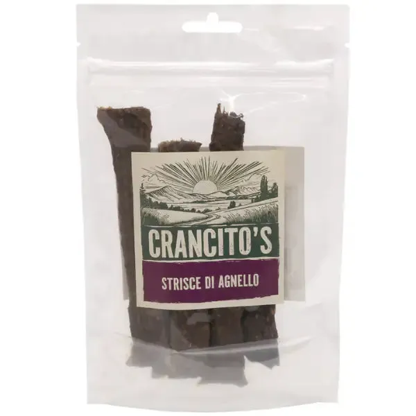 Crancito's snack naturale Dog Adult Strisce Agnello - 80 gr