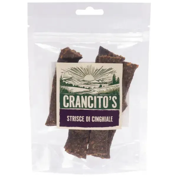 Crancito's snack naturale Dog Adult Strisce Cinghiale - 80 gr