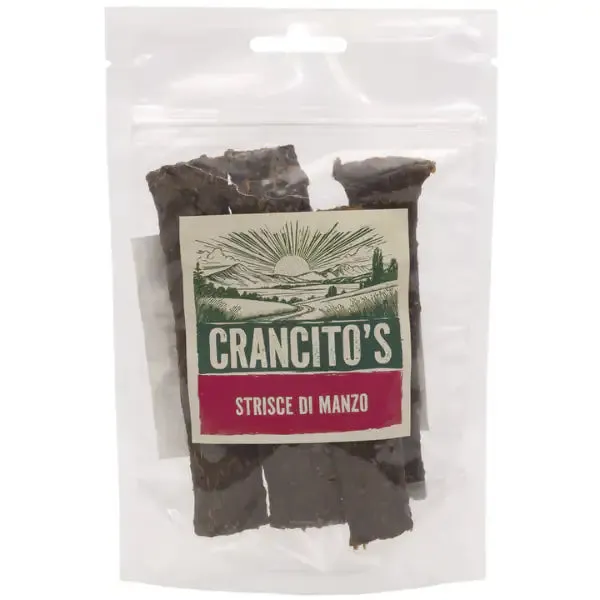 Crancito's snack naturale Dog Adult Strisce Manzo - 80 gr