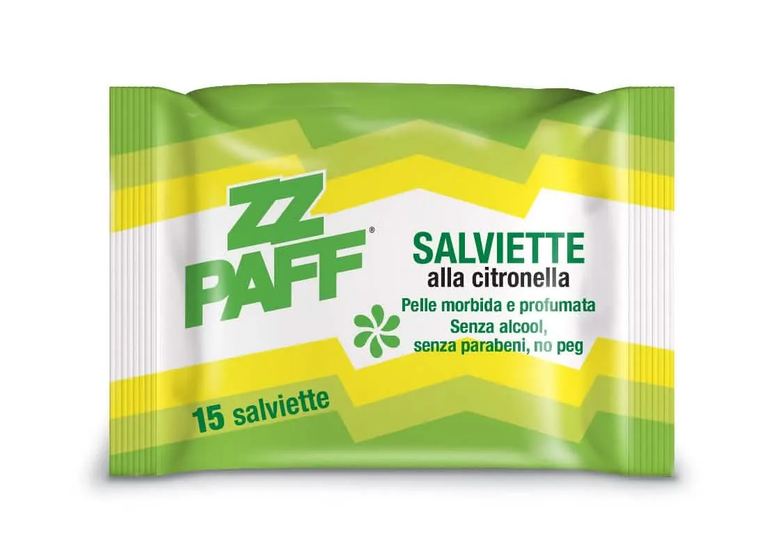 Salviette Antipuntura Citronella ZZ PAFF - Confezione da 15 Pezzi