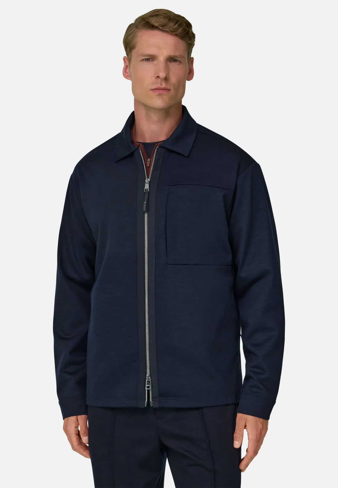 Boggi, Giacca Camicia Wooltech, Uomo, Navy, Taglia: XL
