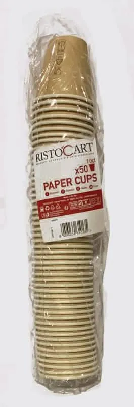 Bicchierini di Carta per Caffè da 100ml - Confezione da 50 Pezzi