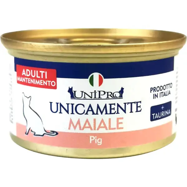 Unipro Unicamente Cat Adult 85 gr Maiale - confezione da 24 pezzi