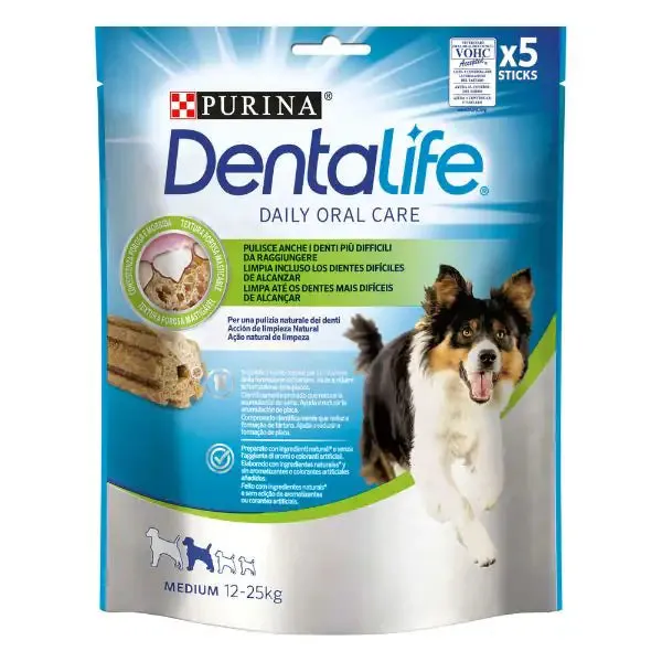 Purina Dentalife Daily Oral Care snack dentali per cani Medium 5 Stick