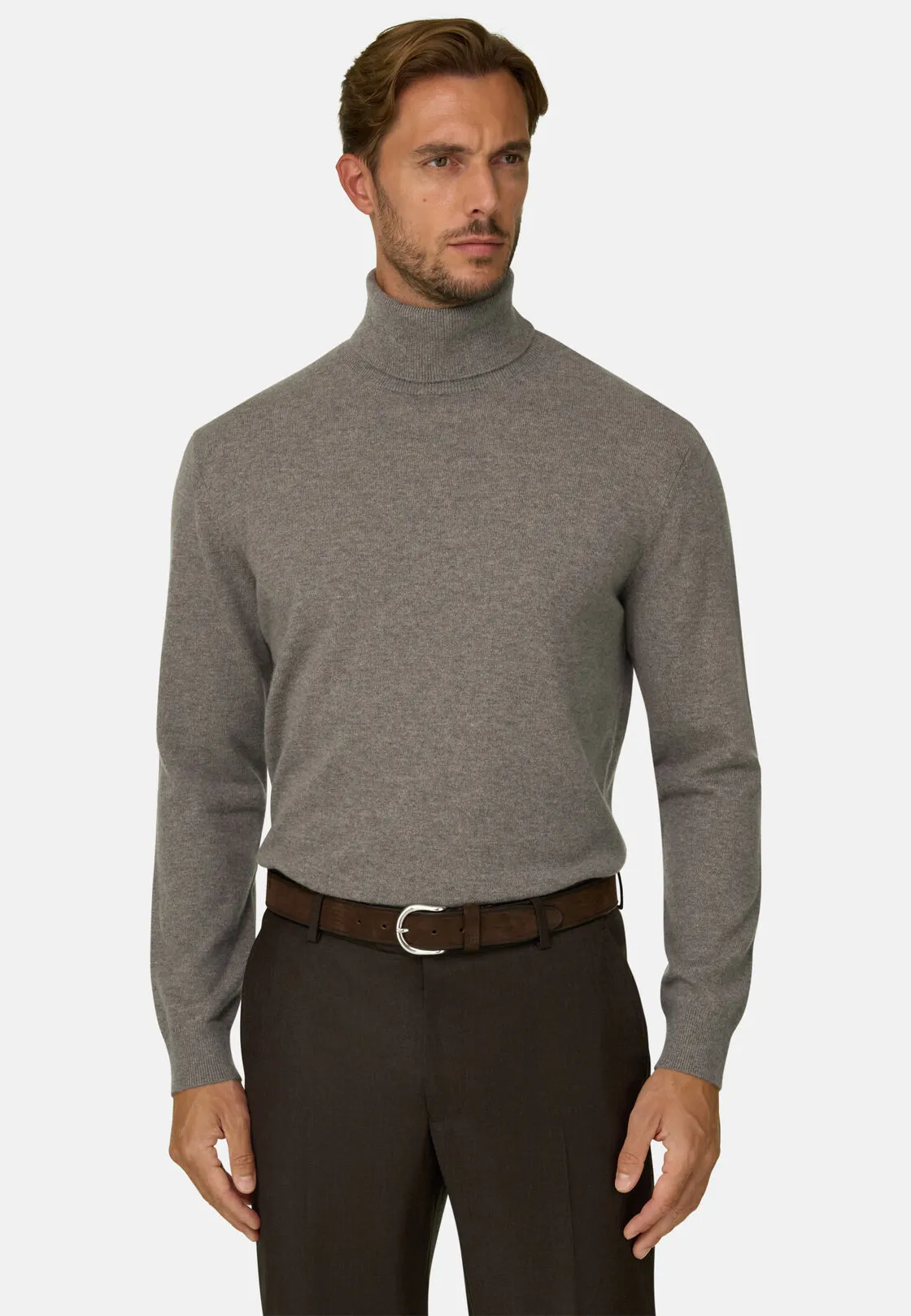 Boggi, Maglia Dolcevita In Cashmere, Uomo, Taupe, Taglia: M