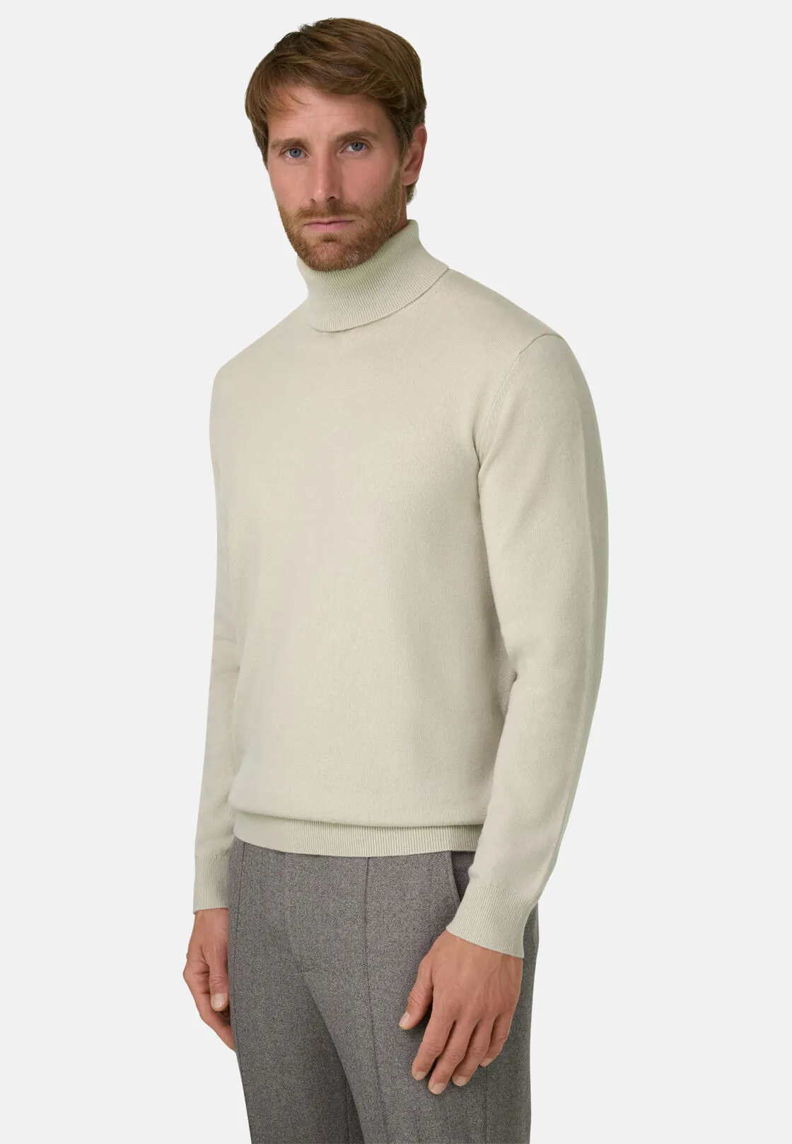 Boggi, Maglia Dolcevita In Cashmere, Uomo, Sabbia, Taglia: S