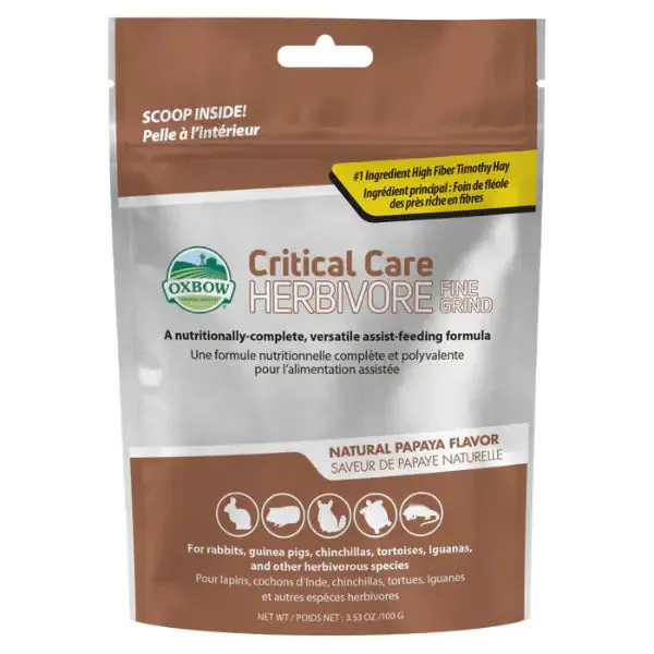 Oxbow Critical Care Herbivore Fine Grind 100 gr - Mangime per conigli