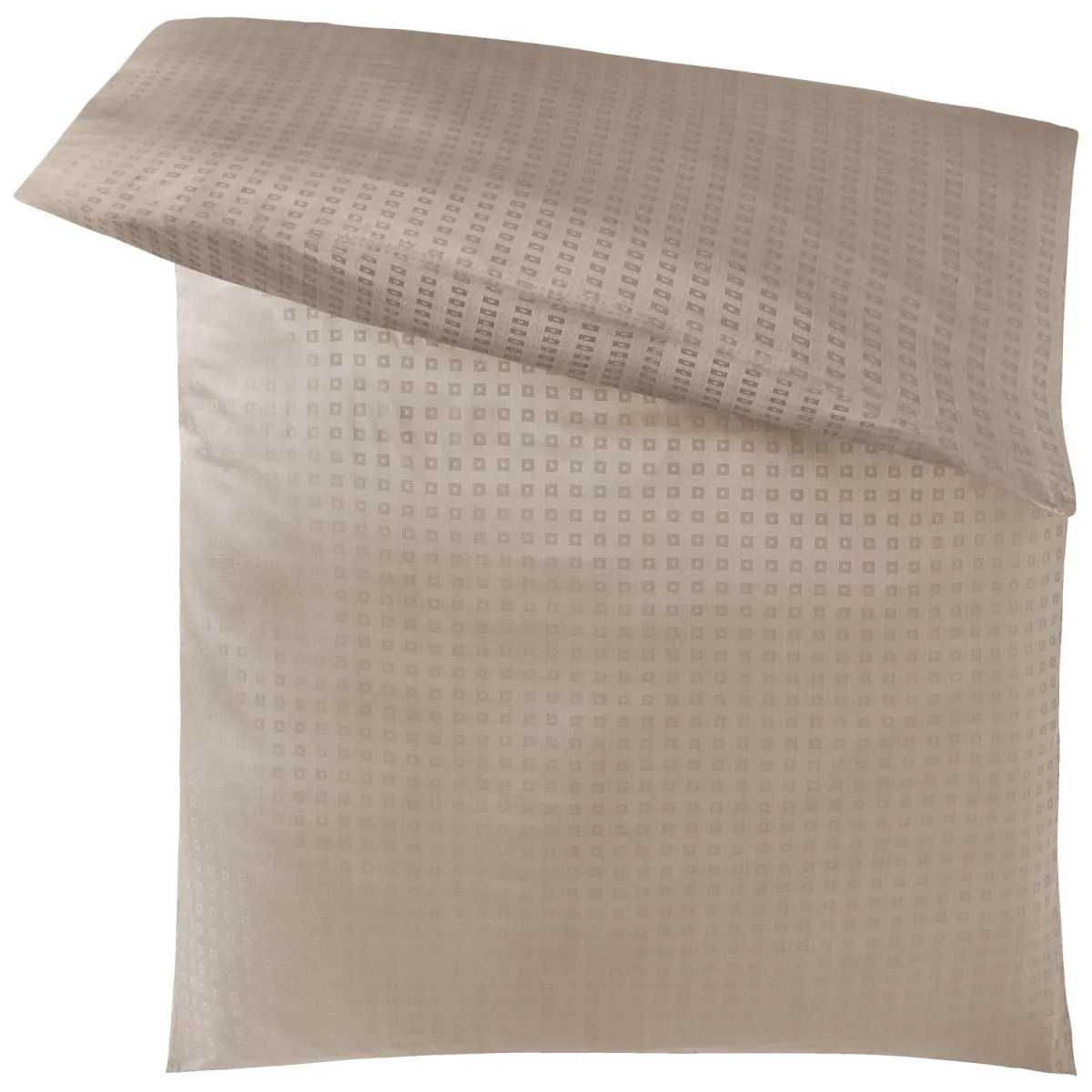 ERWIN M. Copripiumino Cube chiusura con cerniera; 160x210 cm (LxL); tortora