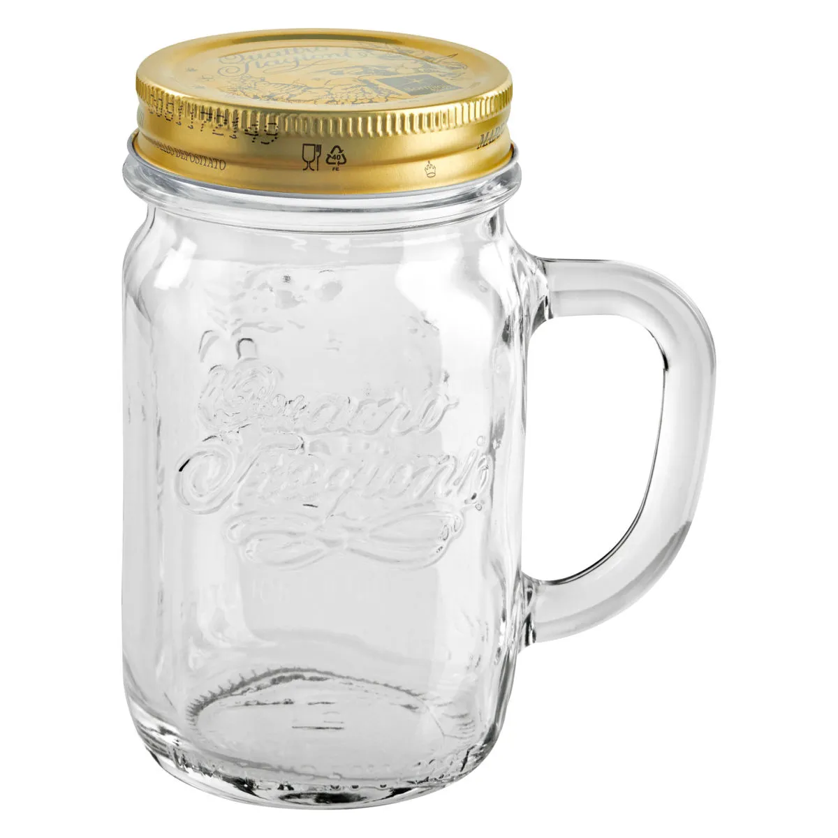 12x Bormioli Rocco Vasetto in vetro Quattro Stagioni; 480 ml, 6.6x13.6 cm (ØxH); trasparente; 12 pz. / Pacco