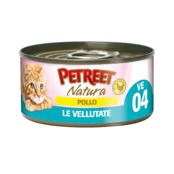 Petreet Vellutate Cat 70 gr Pollo - confezione da 24 pezzi - Cibo umido per gatti