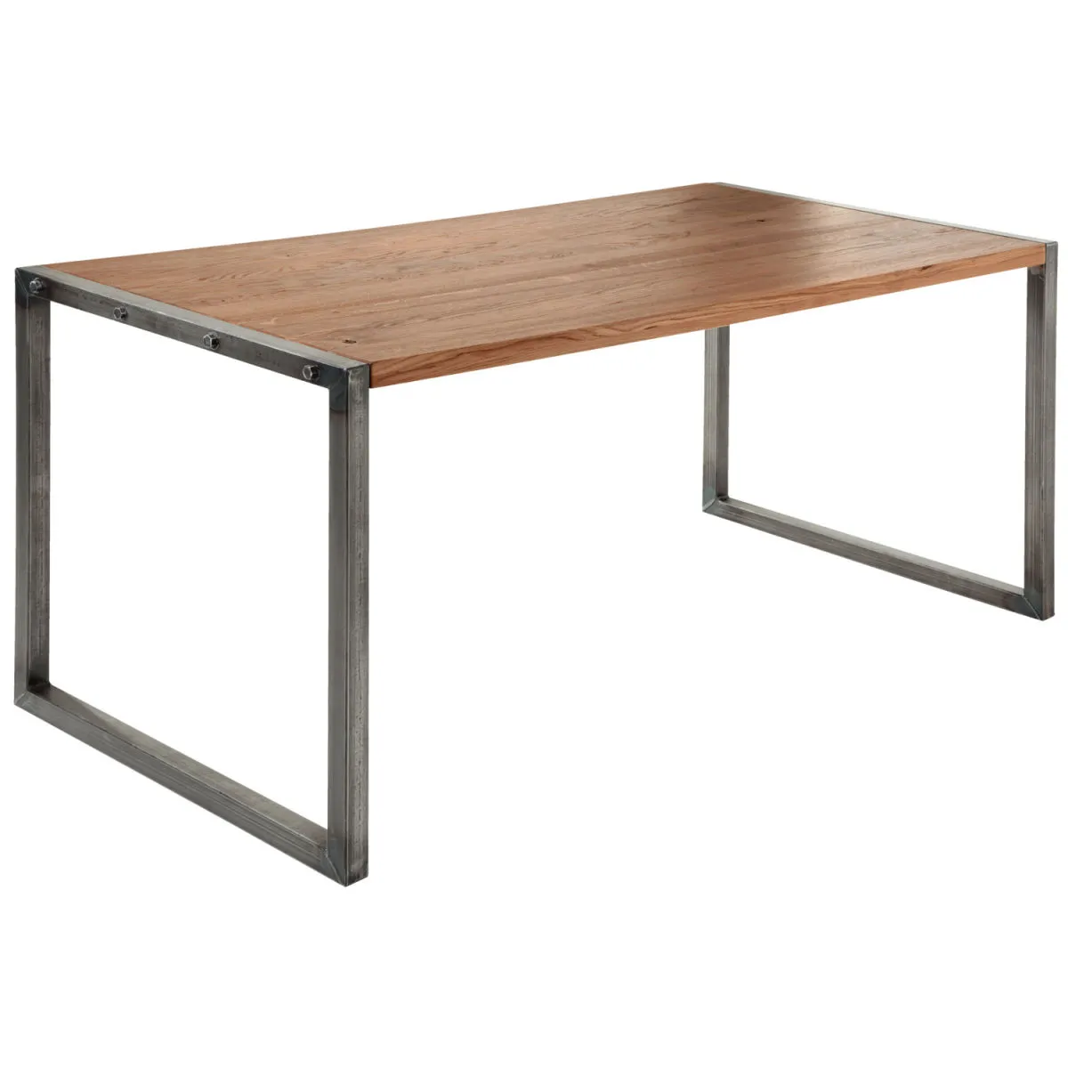 VEGA Tavolo Torres rettangolare; 160x80x75 cm (LxLxH); Piano tavolo quercia antica/marrone, struttura grigio; rettangolare
