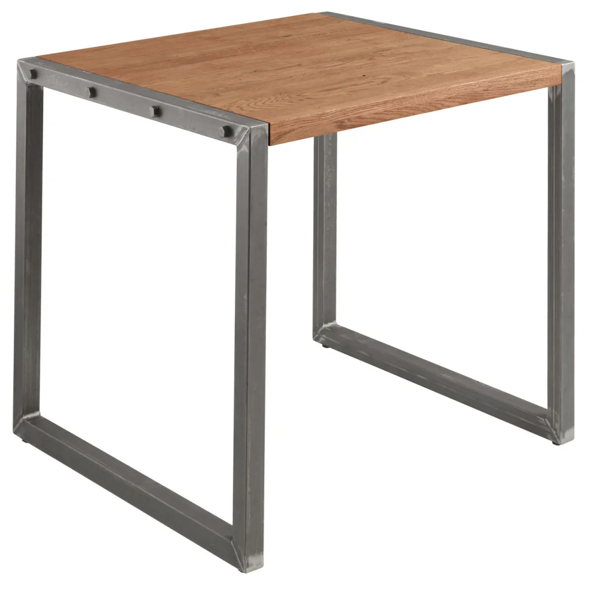 VEGA Tavolo Torres quadrato; 80x80x75 cm (LxLxH); Piano tavolo quercia antica/marrone, struttura grigio; quadrata