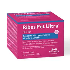 NBF Lanes Ribes Pet Ultra Supporto alla rigenerazione della pelle Gel per cani Stick 30 Bustine - Integratori per cani