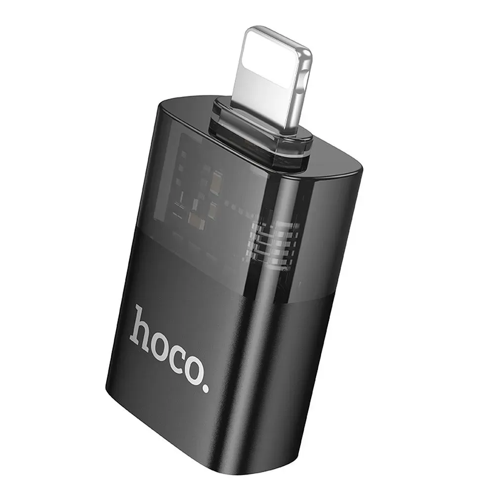Adattatore OTG Lightning - USB-A HOCO UA36, Nero