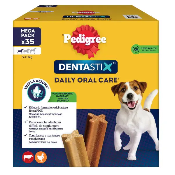 Pedigree Dentastix Mini snack per l'igiene orale 35 Stick