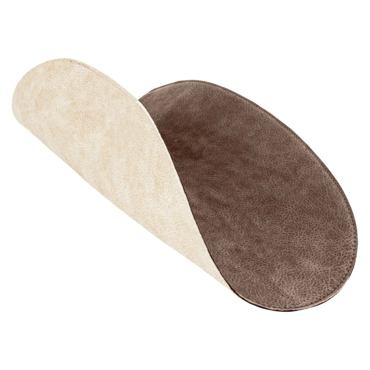 6x ERWIN M. Tovaglietta americana Shana organico; 30x45 cm (LxL); beige/tortora; ovale; 6 pz. / Pacco