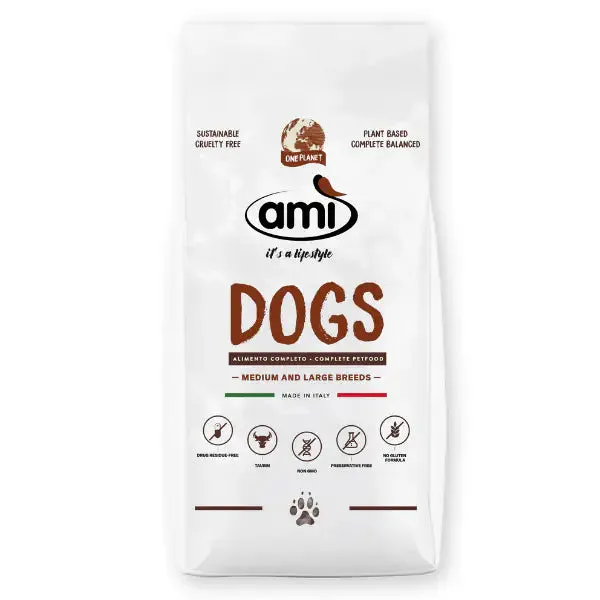 Amì alimento vegetale Dog Medium/Large Breeds 12 kg - Croccantini per cani
