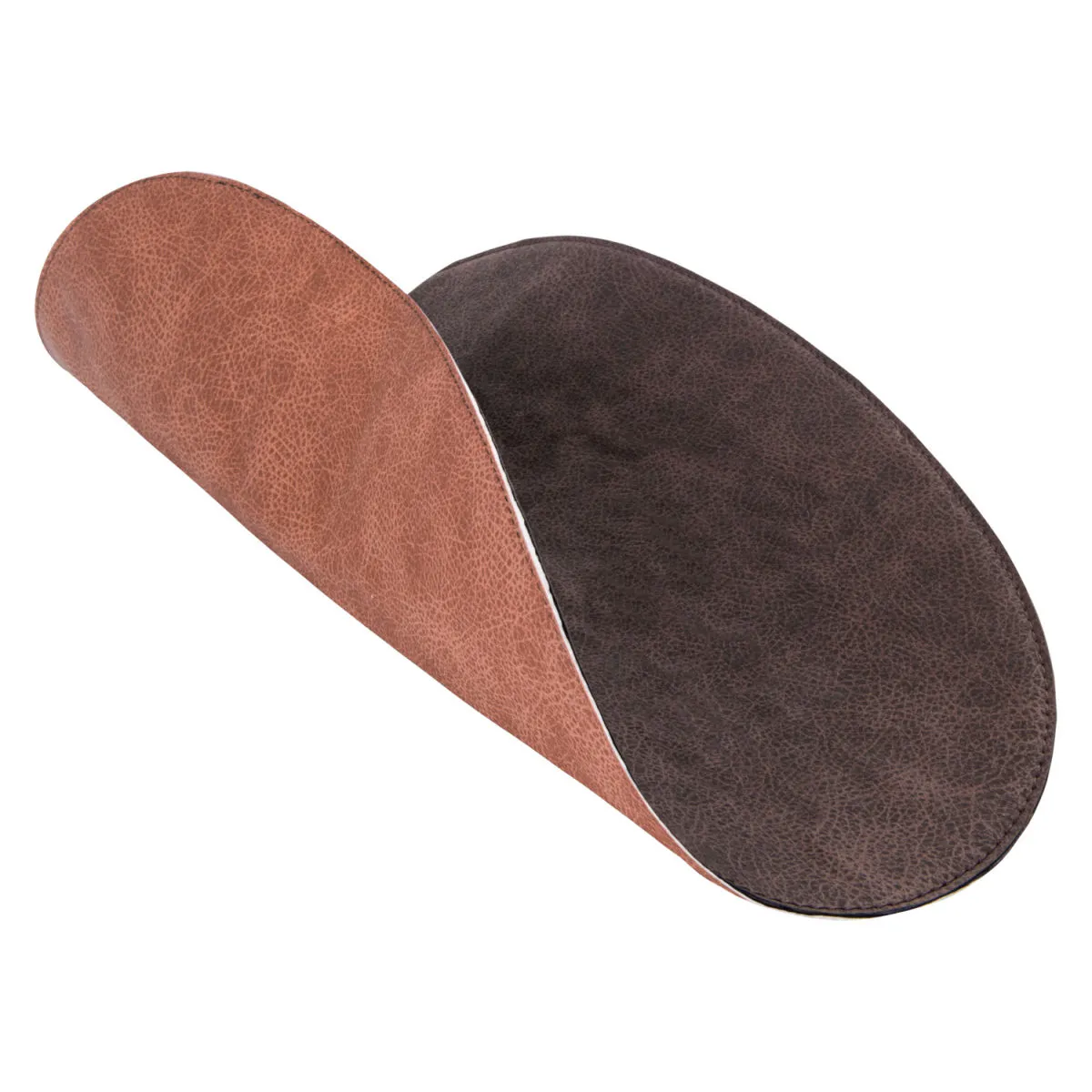 6x ERWIN M. Tovaglietta americana Shana organico; 30x45 cm (LxL); marrone/marrone ruggine; ovale; 6 pz. / Pacco